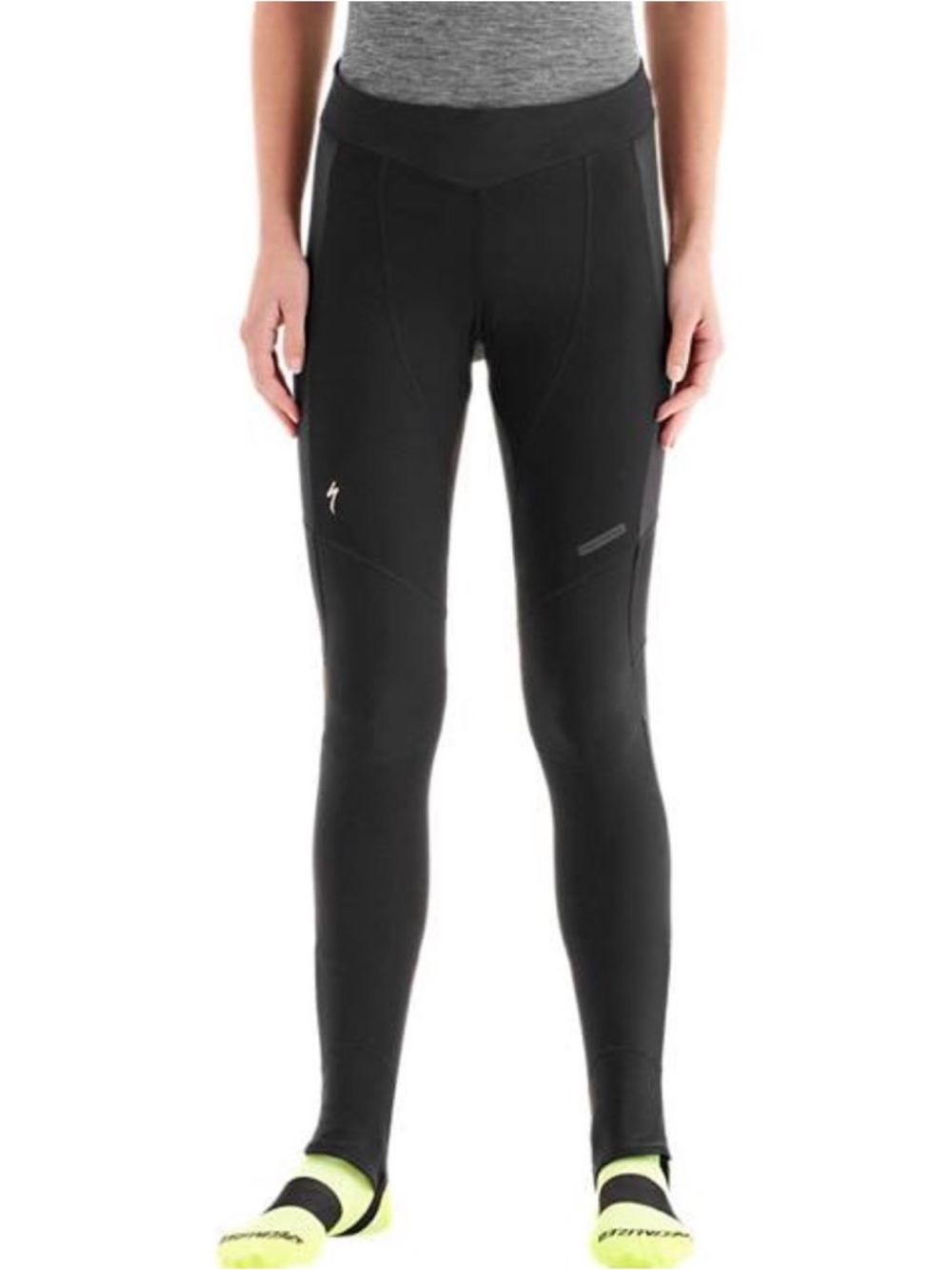 Specialized Cycling Tights Reflective Ankle Zip Black Women’s Large